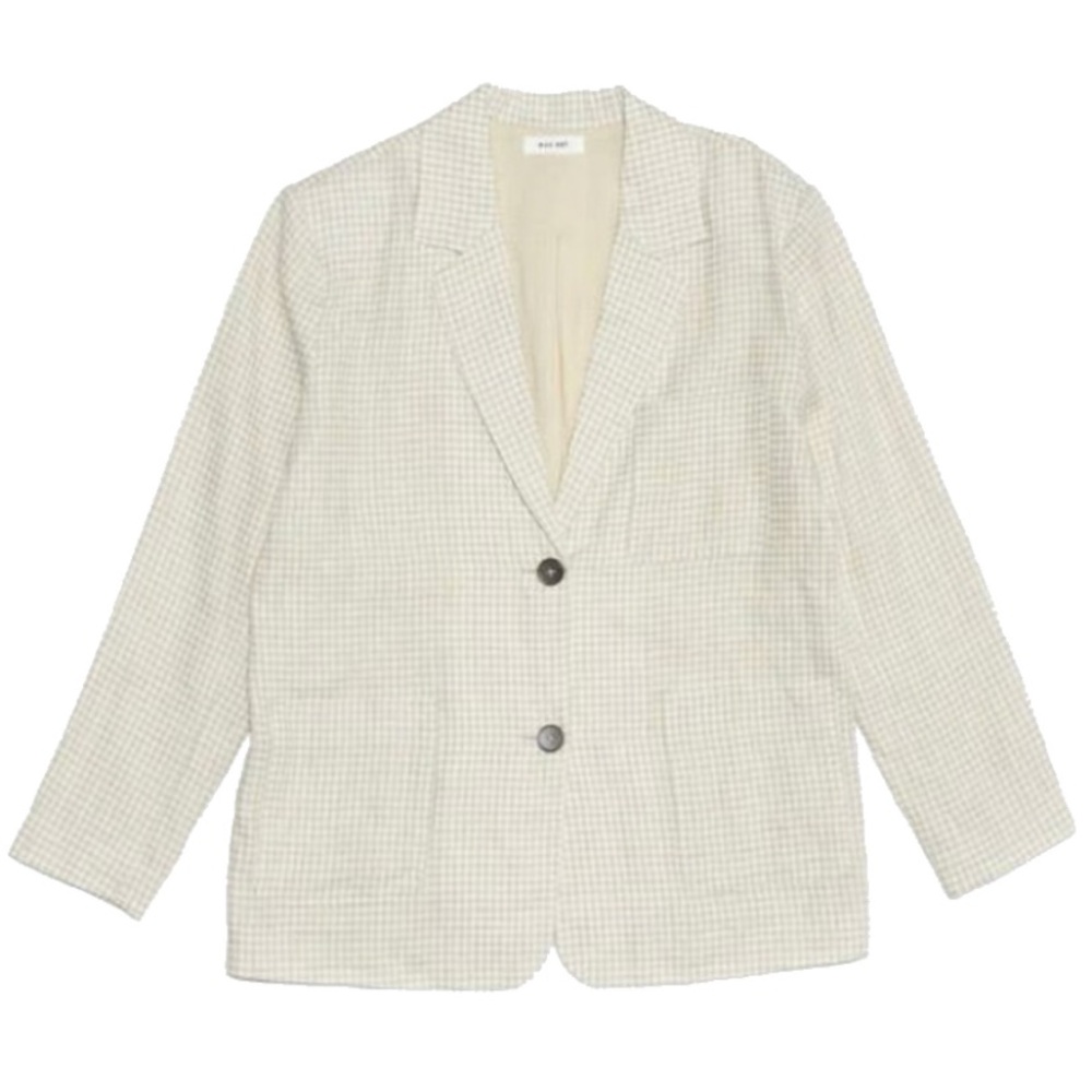 Mod Ref beige gingham blazer